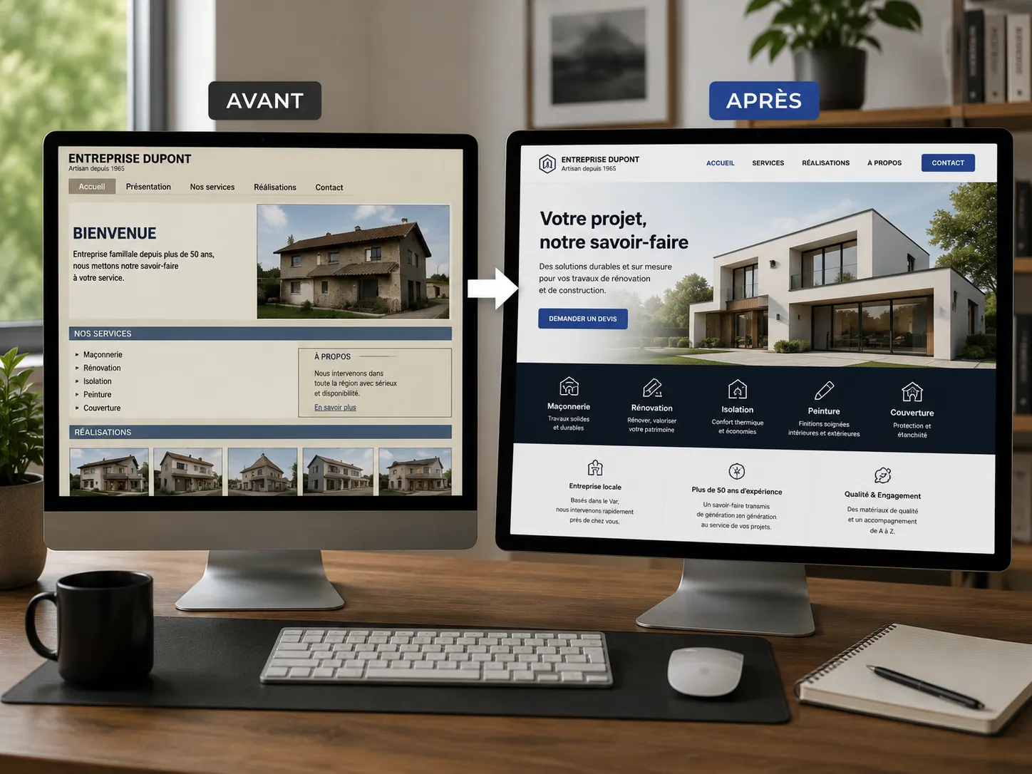 refonte-site-internet-var-avant-apres Refonte de site internet dans le Var avant et après modernisation